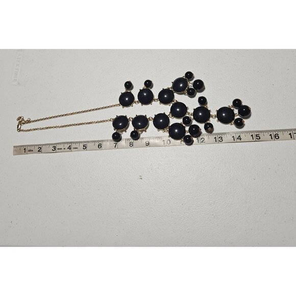 Elegant Black Round Bubble Beaded Chunky Statement Bib Necklace Fashion Jewelry - Picture 7 of 8